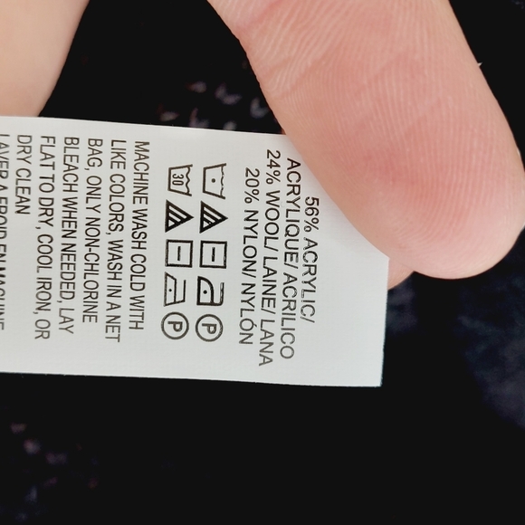 Lucky Brand Gray Black Leopard Cheetah Wool Long Open Sweater Cardigan P7026 - Picture 7 of 8